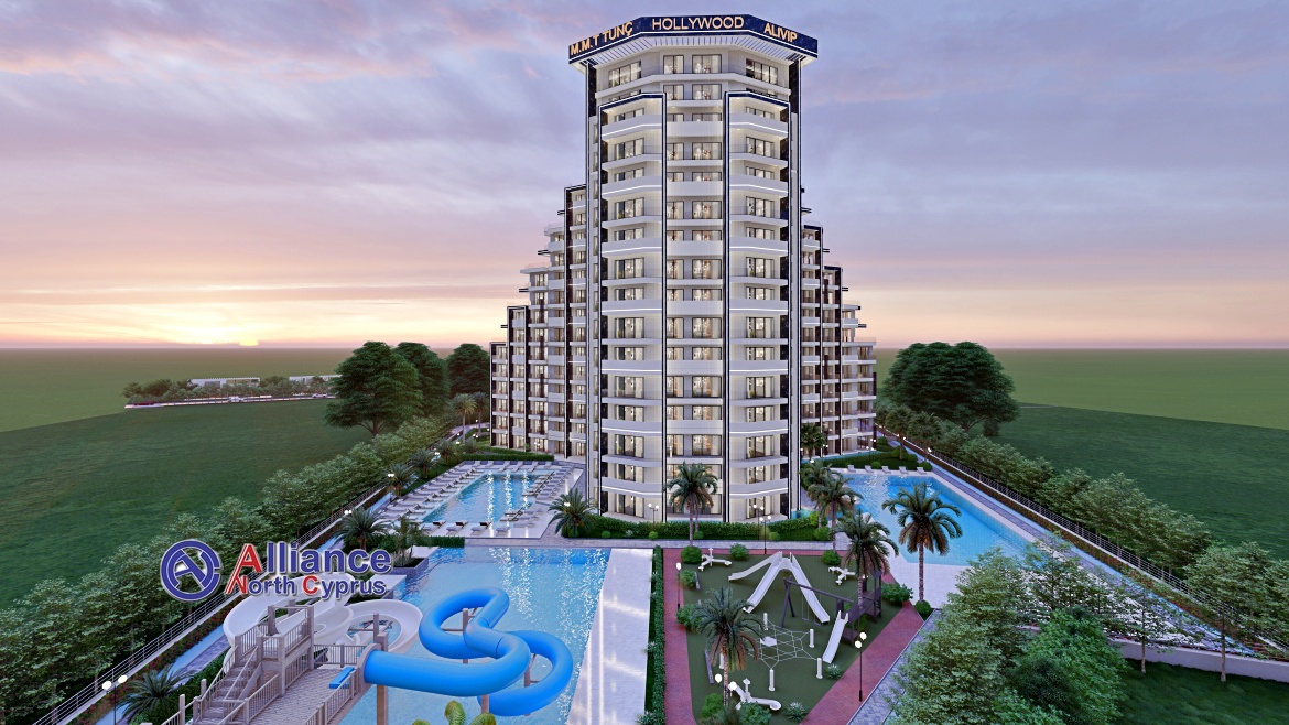 Квартиры в новом масштабном курортомй комплексе, расположенном на берегу моря в бухту Морфу в районе Газиверен на Северном Кипре.