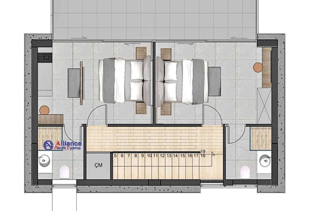 Квартиры и дуплексы в новом комплексе в Богаз, Искеле